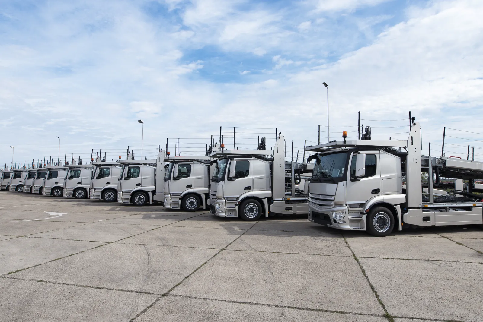 Trucks Lined Up